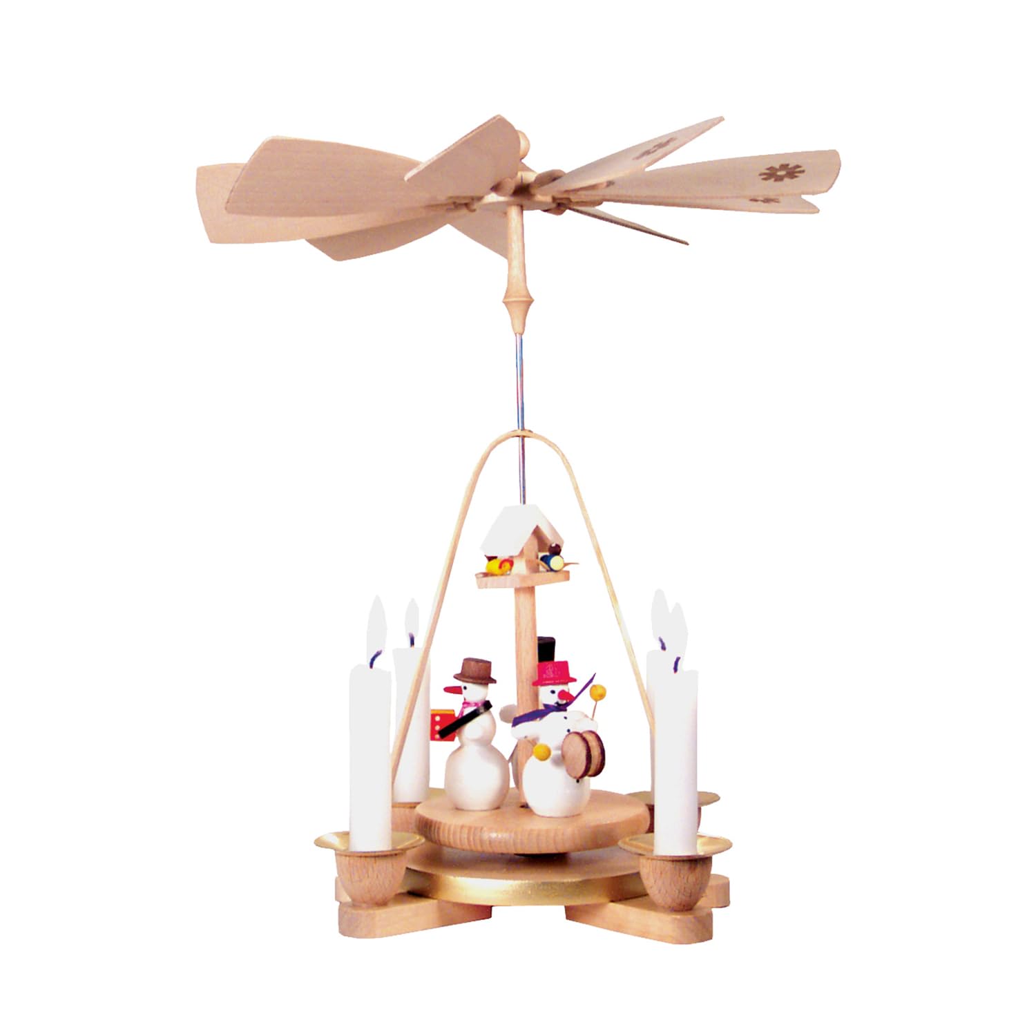 Alexander Taron 1669 Richard Glaesser Pyramid-Snowmen-10 H W X 8.25" D, Brown