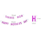 Goer Mother'S Day Decorations Happy Mother'S Day Thanks Mom Banner Pink Glitter Garland Photo Props