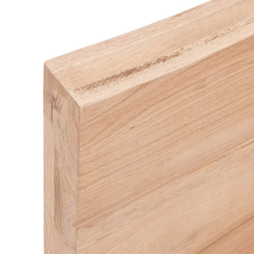 vidaXL Solid Oak Wood Table Top with Live Edge - Light Brown - Versatile for Residential and Commercial Settings