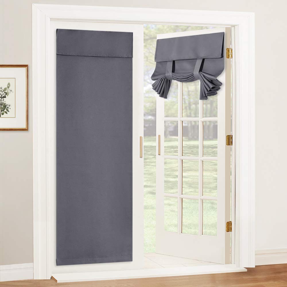Ryb Home Back Door Curtains Blackout, Privacy Thermal Insulating Tricia Door Window Curtains For Kitchen French Door Sidelight D