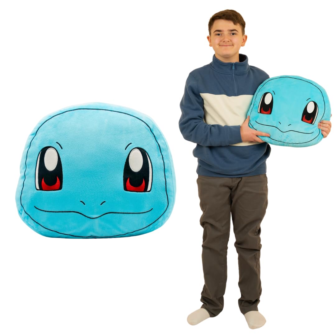 Franco Pokemon Squirtle Anime Bedding Super Soft Plush Decorative Pillow, One Size, (Officially Licensed Product)