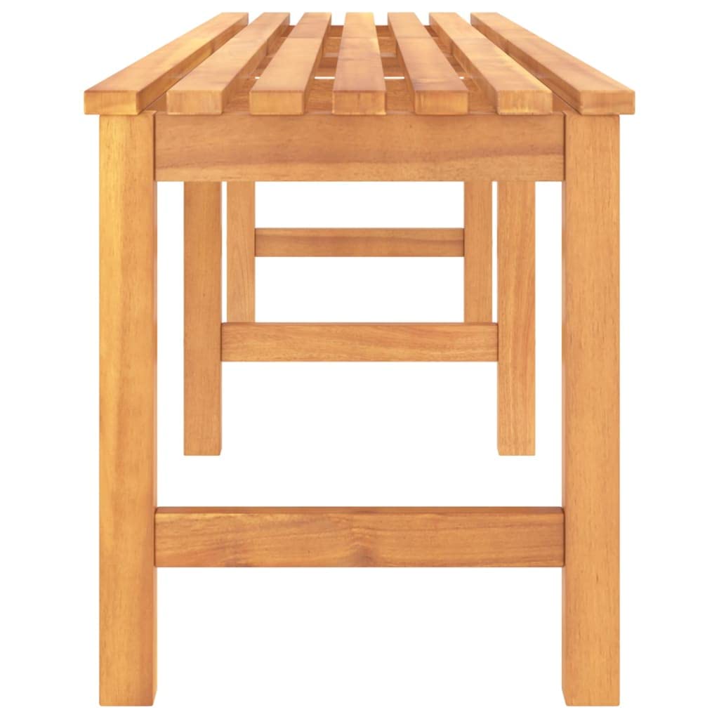 vidaXL Patio Bench, Indoor/Outdoor Bench for Entryway Garden Park Potting Picnic, Solid Teak Wood, Easy Assembly, 70.9" x 15.7" x 17.7" Brown