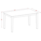 East West Furniture CACF5H-OAK-C 5 Piece Counter Height Dining Set Includes a Rectangle Kitchen Table and 4 Linen Fabric Upholstered Dining Chairs, 36x60 Inch, Oak
