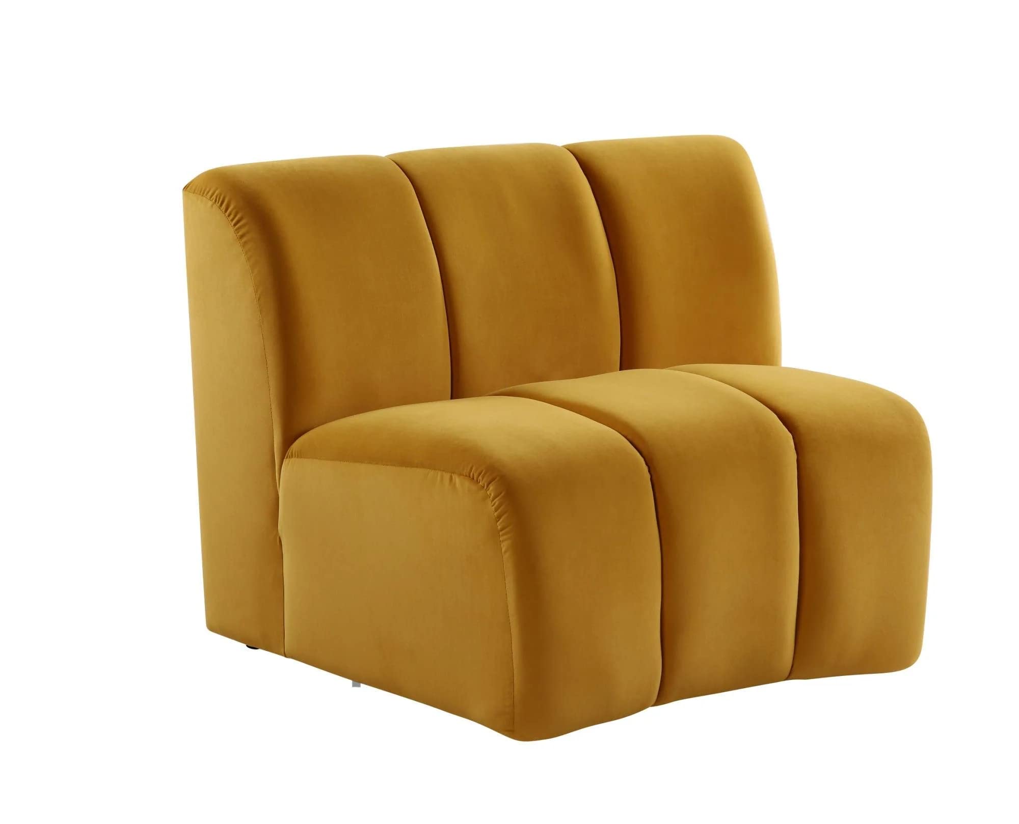 Acme Furniture Velvet Modular Chair with Tufting, Yellow