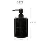 Jimei Black Marble Soap Dispenser Hand Or Dish For Bathroom & Kitchen - Decorative Natural Marble Stone Liquid Soap/Lotion Dispe