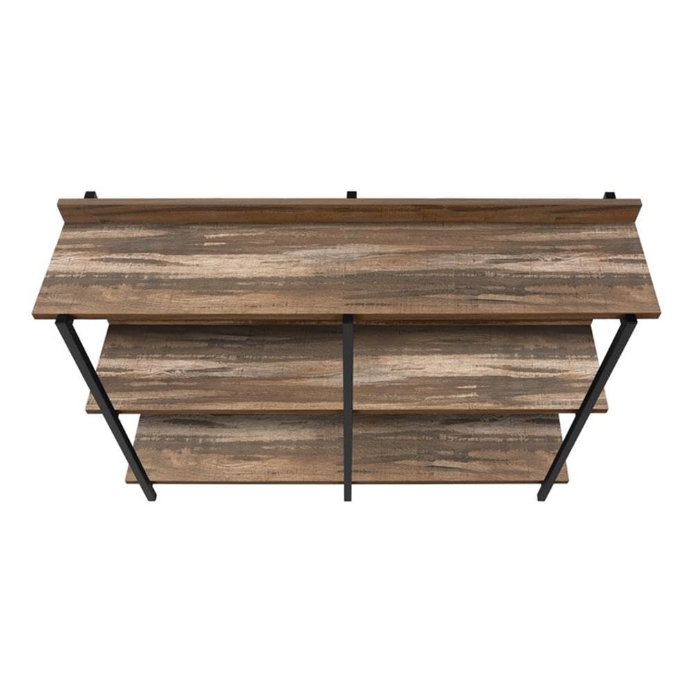 Monarch Specialties 2216 Accent Table, Console, Entryway, Narrow, Sofa, Living Room, Bedroom, Laminate, Contemporary, Modern Table-48, 47.25&quot; L x 12&quot; W x 34&quot; H, Brown Reclaimed Wood-Look/Black Metal