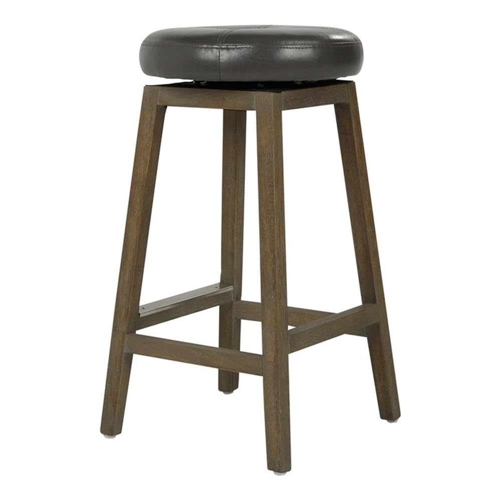 Kosas Home William 26' Transitional Polyurethane Counter Stool In Gray/Brown