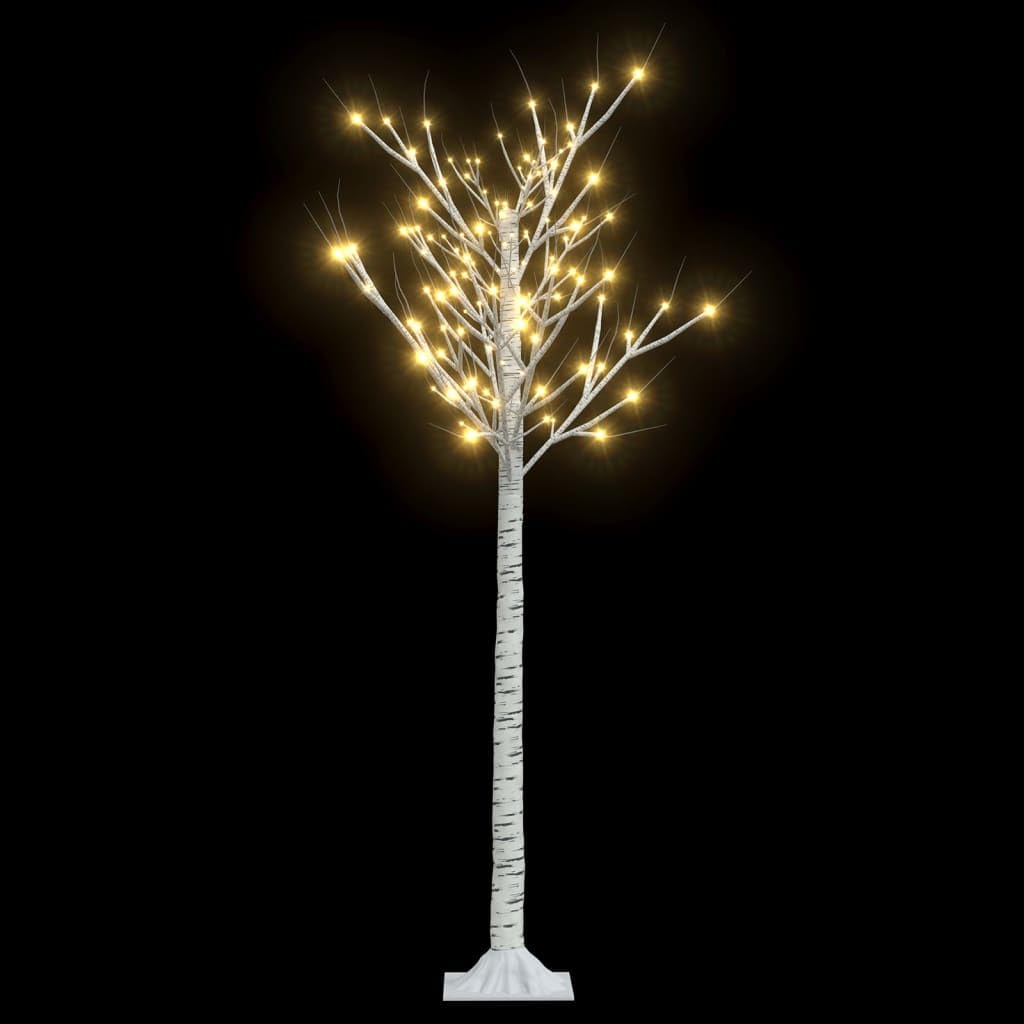 vidaXL 5ft Christmas Tree; Warm White Willow-Style, 156 LED Units; 8 Diverse Lighting Effects; Indoor and Outdoor; USB Connector Included