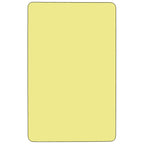 Flash Furniture Wren Mobile 30''W X 48''L Rectangular Yellow Thermal Laminate Activity Table - Height Adjustable Short Legs