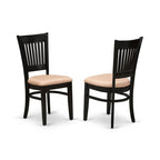 East West Furniture Lgva9-Blk-C 9 Piece Kitchen Table Set Includes A Rectangle Dining Table With Butterfly Leaf And 8 Linen Fabric Dining Room Chairs, 42X84 Inch, Black