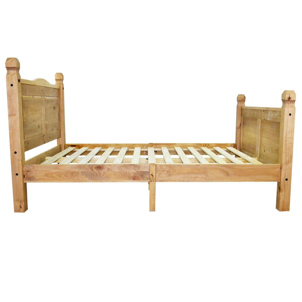 vidaXL Bed Frame Mexican Pine Corona Range 63&quot;x78.7&quot;