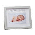 Happy Homewares My First Grandchild Grey MDF 6 x 4 Picture Frame with White Matt Insert