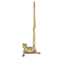 WallCharmers Gold Paper Towel Holder, Metal Toilet or Kitchen Paper Holder for Floor or Countertop, Gold Frog