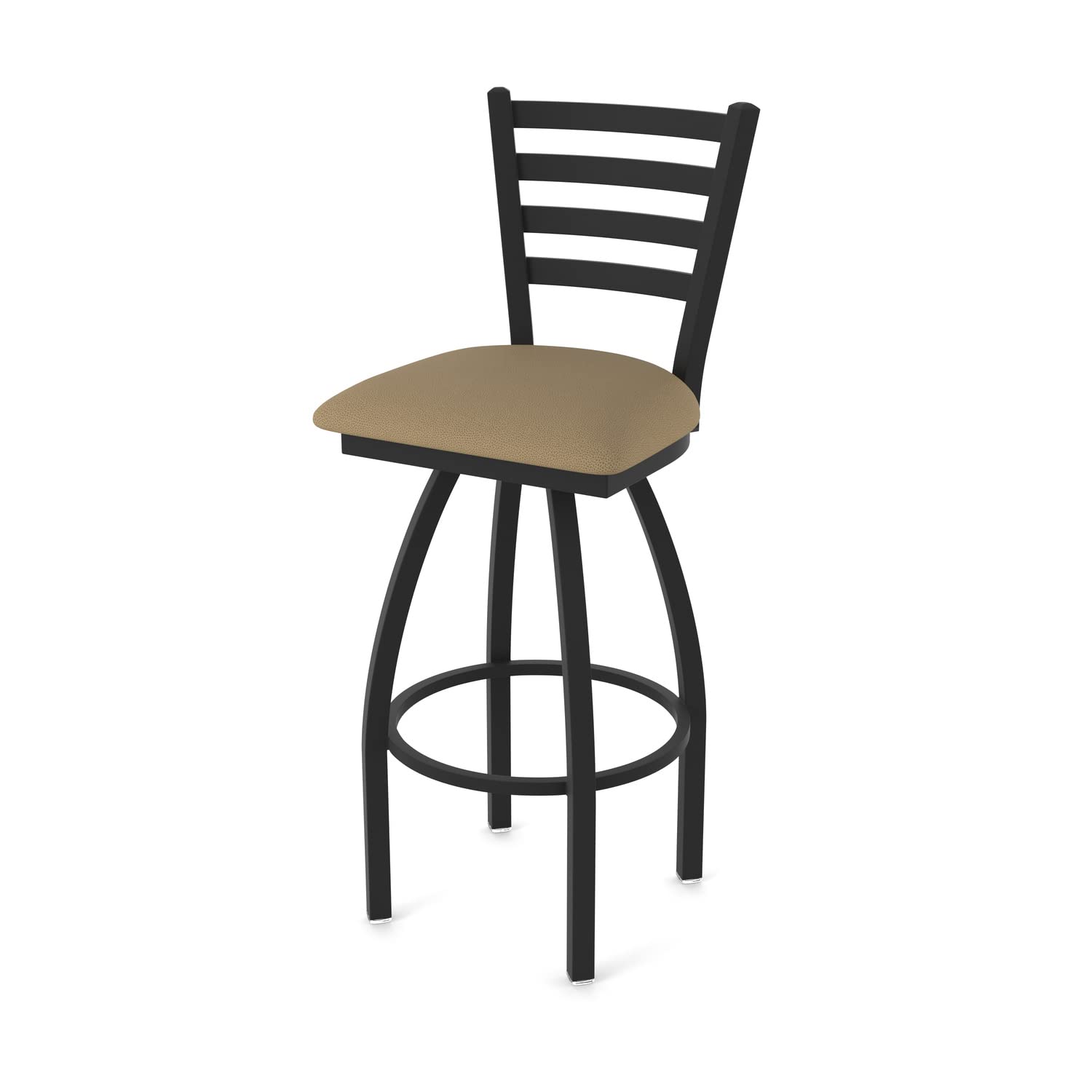 410 Jackie 25 Swivel Counter Stool with Black Wrinkle Finish and Canter Thatch Seat
