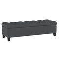 Christopher Knight Home Ottilie Fabric Storage Ottoman, Dark Grey Dimensions: 17.50   D x 51.00   W x 17.00   H