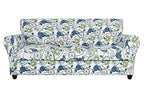 Searchi Stretch Sofa Cover Printed Couch Cover, Floral Pattern 4 Pieces Sofa Slipcover With 3 Separate Cushion Cover, Washable Furniture Protector For Living Room(Sofa, Green Flowers)