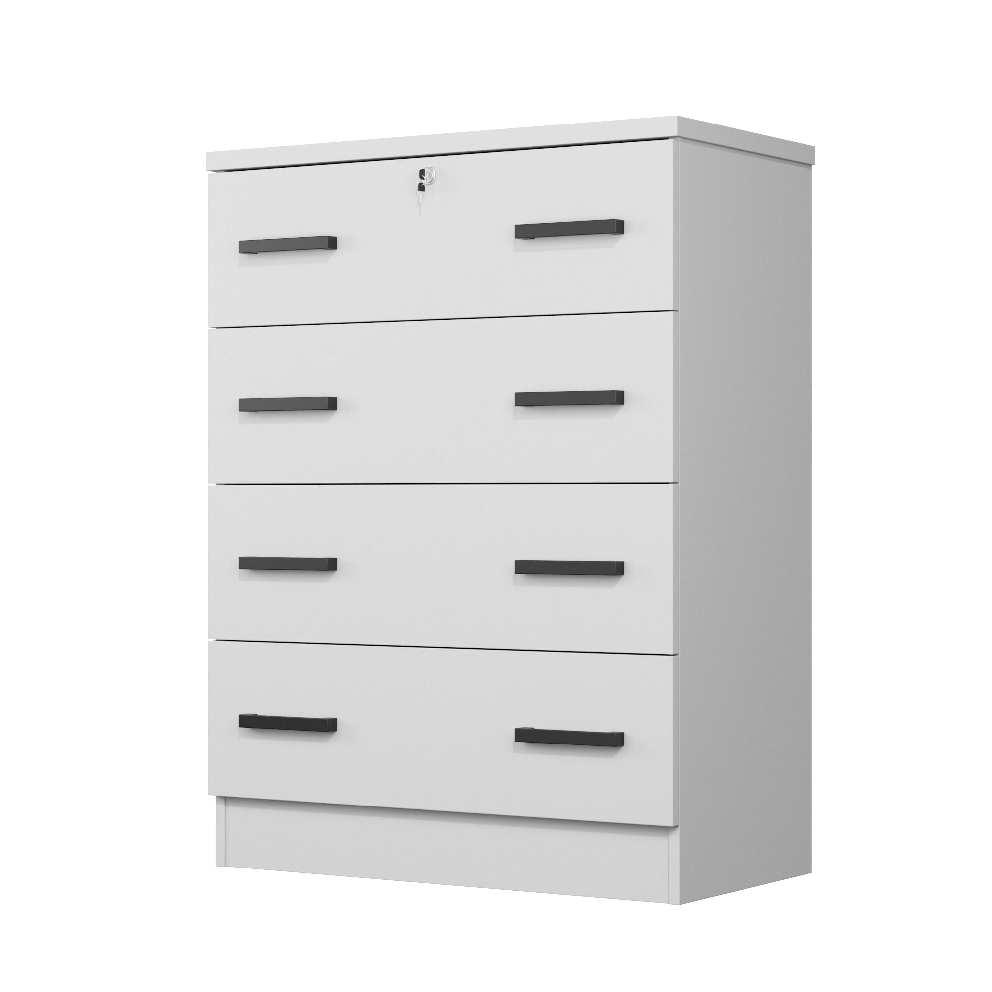 Woodpeckers Furniture And Mattress 4 Drawers Chest (White)