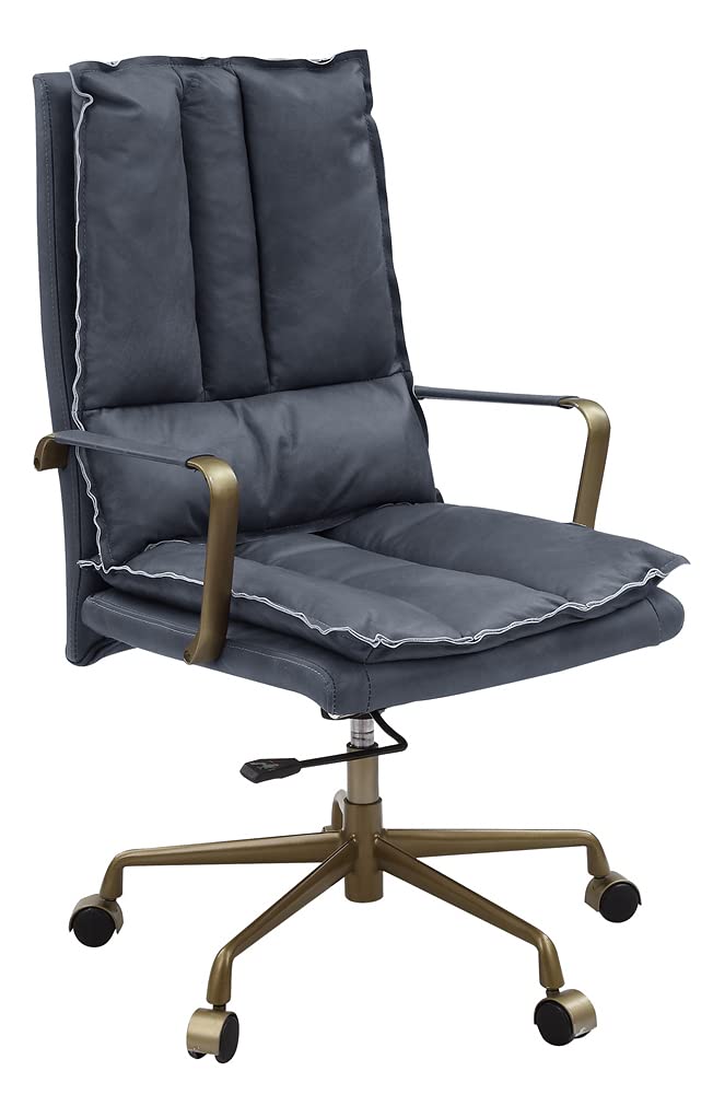 Acme Furniture Tinzud Office Chair in Gray Leather