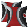 Modern Abstract Throw Pillow Covers 24x24 Set of 2 Soft Red Stripes Gray Black White Pillow Cases Cushion Covers For Living Room