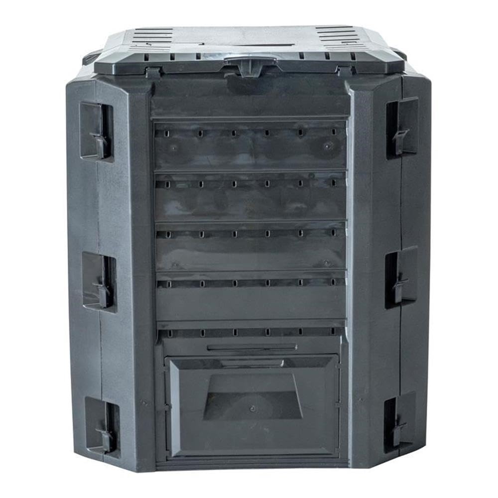 Alfresco Home Urban Compgreen Resin Outdoor Composter in Black Rust