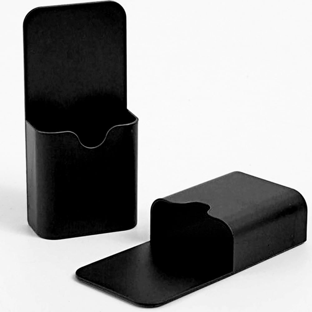 2Pcs Magnetic Pen Marker Holders, Magnet Pencil Cup Storage For Classroom Home Locker Black (Qx163)