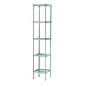 Design Ideas MeshWorks 5 Tier Full Size Metal Storage Shelving Tower for Kitchen, Office, or Garage Organization, 13.8    x 13.8