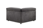 ACME Alwin Modular - Wedge, Dark Gray Fabric/Dark Gray Fabric/Contemporary/Casual