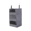 Vistora Hanging Closet Organizer With 3 Large Pockets For Sundries Plush Toy Clothes Grey |Home & Garden | Household Supplies & 