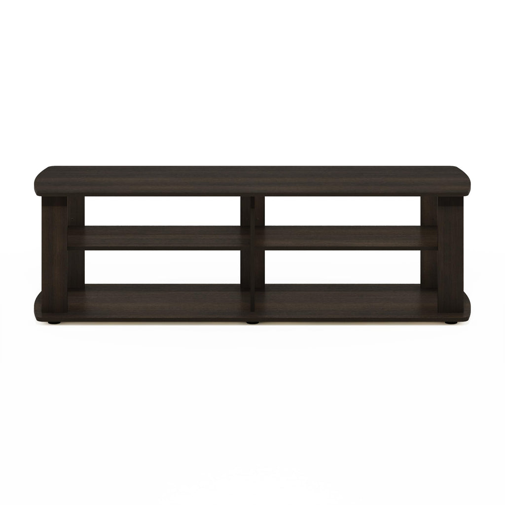 Furinno Nelly Entertainment Center Tv Stand, Short 43.3"(W) X13.4(H) X13.1(D), Dark Brown