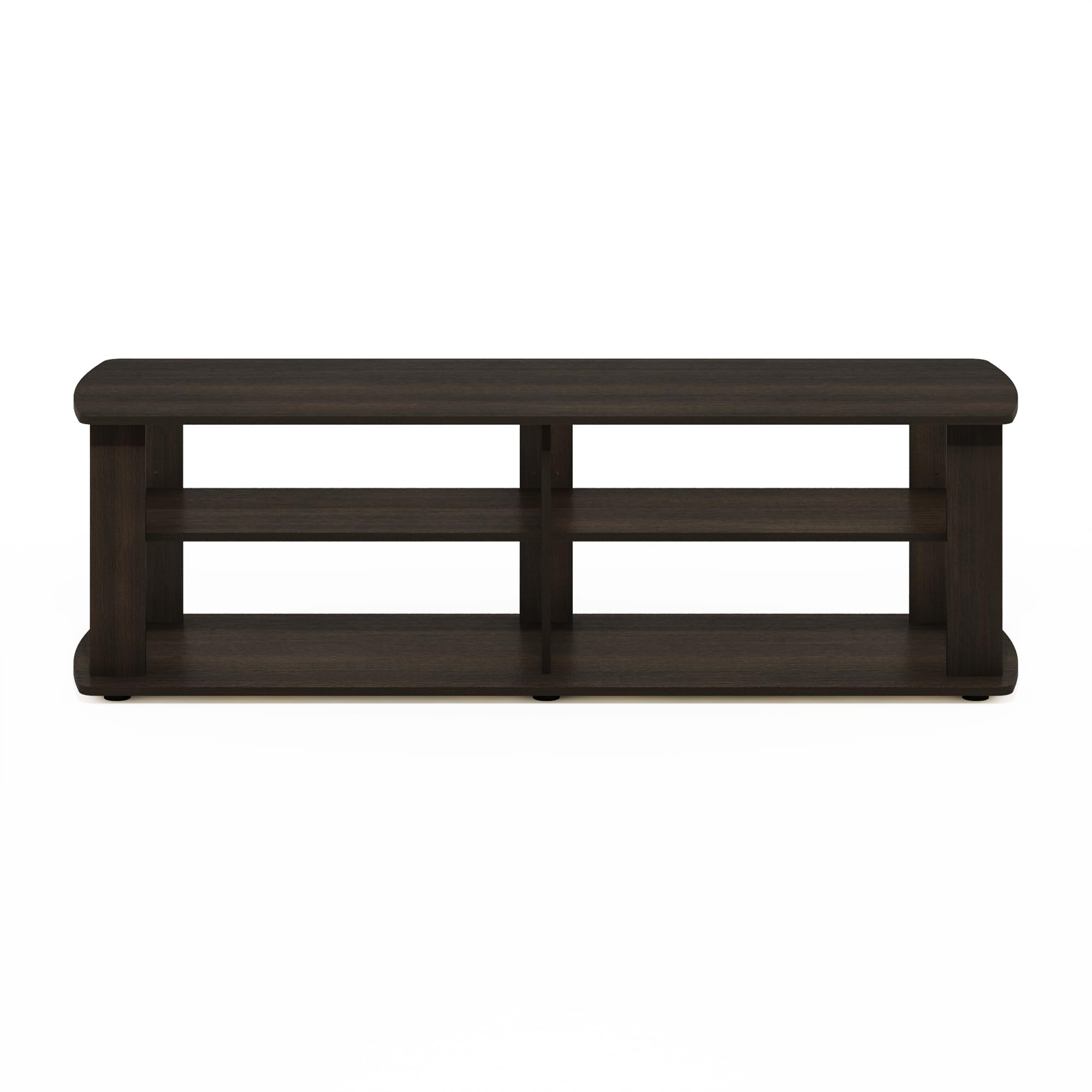 Furinno Nelly Entertainment Center Tv Stand, Short 43.3"(W) X13.4(H) X13.1(D), Dark Brown