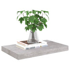 vidaXL Floating Wall Shelf Concrete Gray 19.7"x9.1"x1.5" MDF