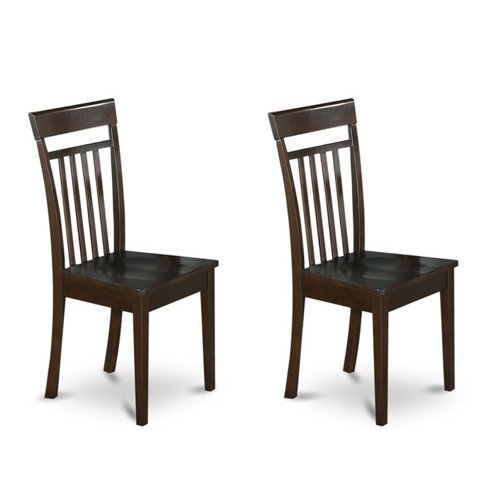 East West Furniture LYCA5-CAP-W Lynfield 5 Piece Modern Set Includes a Rectangle Wooden Table with Butterfly Leaf and 4 Dining Chairs, 36x66 Inch, Cappuccino