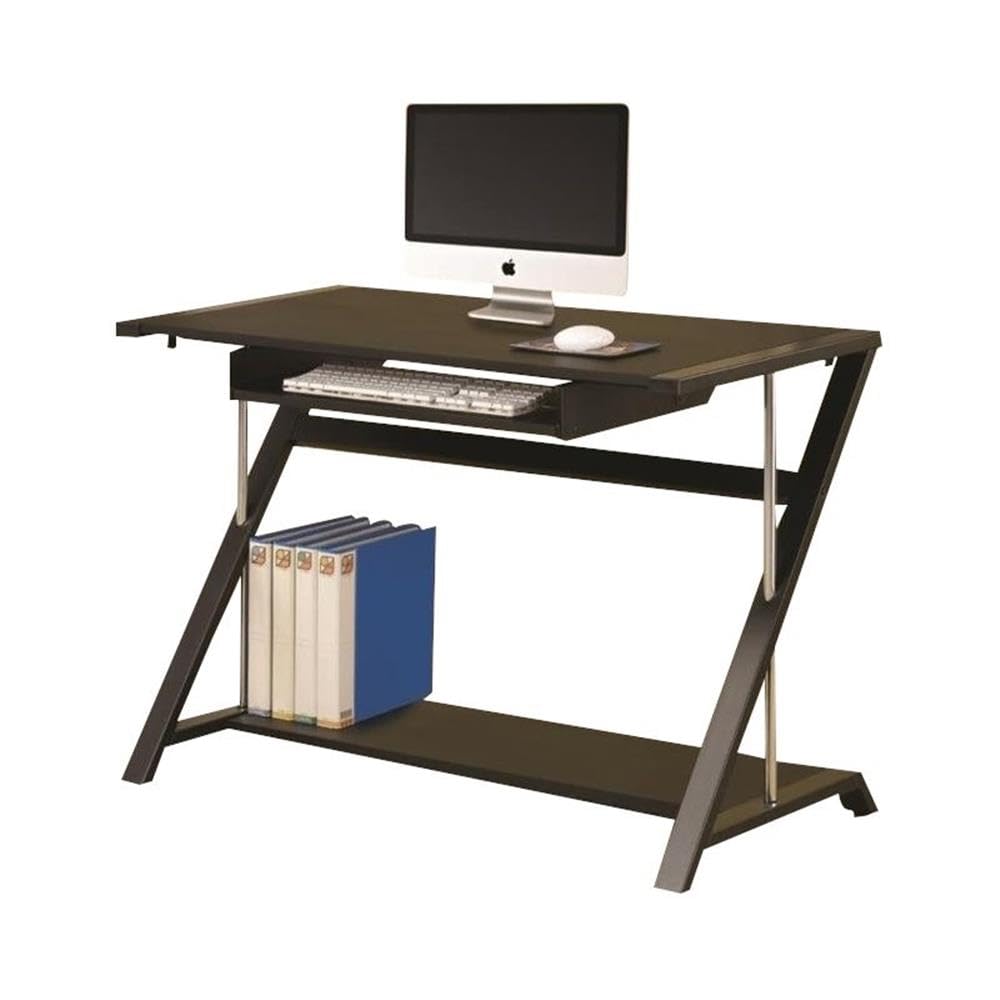 Coaster Furniture Computer Desk with Bottom Shelf Black 800222