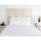 Kosas Home Winthrop 20X36 Diamond Poly Sateen Fabric Standard Sham In White