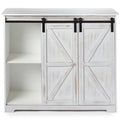 Barn DoorStyle Buffet Cabinets  Antique White