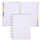 Talia Discbound Notebooks, Planner, Customizable, (White, Junior (5.5In X 8.5In))