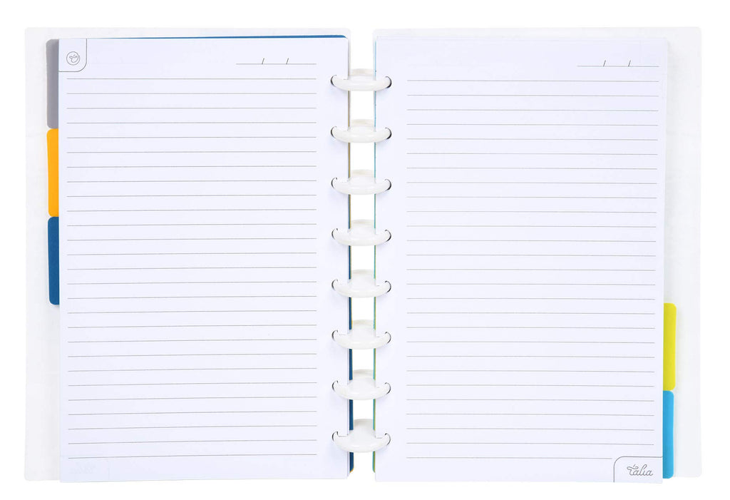 Talia Discbound Notebooks, Planner, Customizable, (Xluxe 2 Sky, Junior (5.5In X 8.5In))