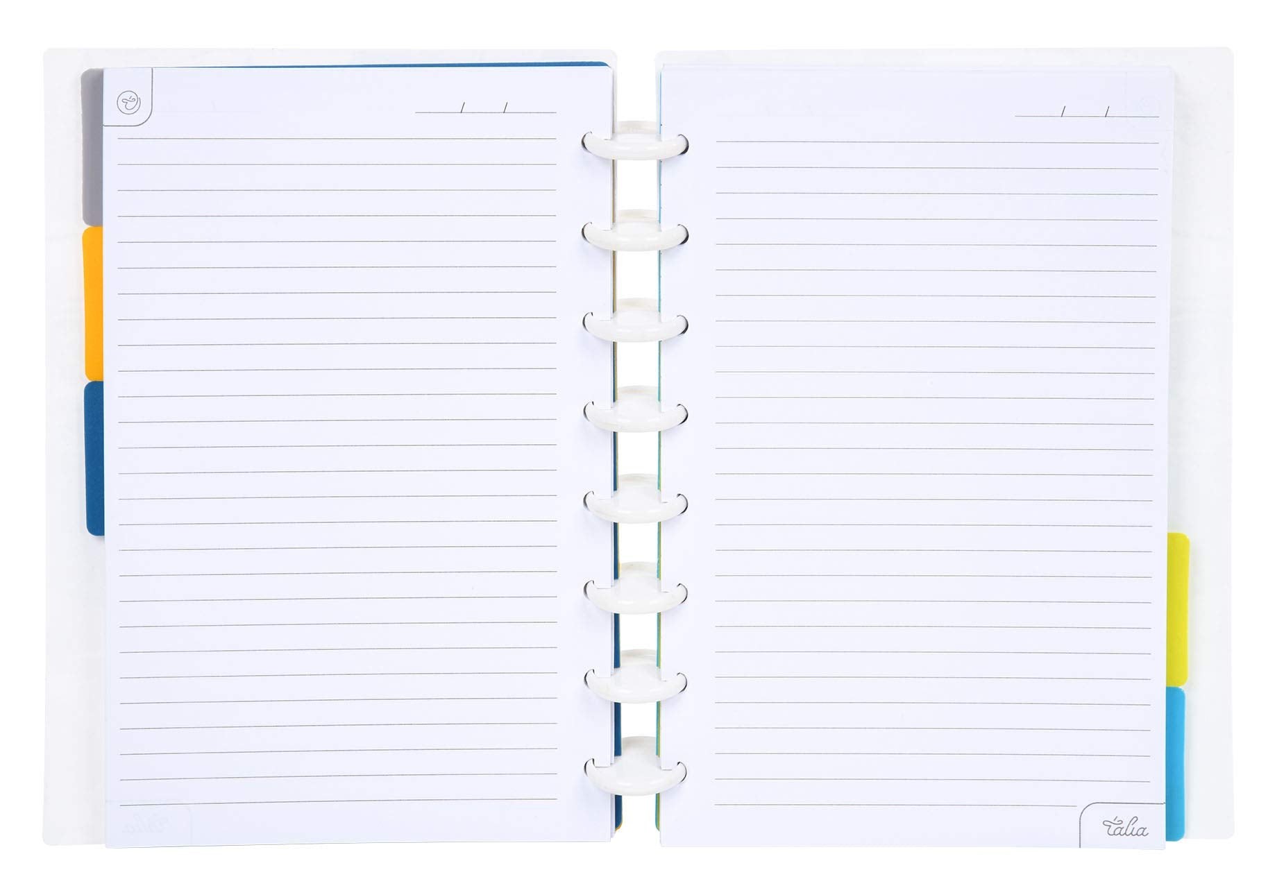 Talia Discbound Notebooks, Planner, Customizable, (Xluxe 2 Sky, Junior (5.5In X 8.5In))