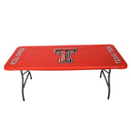 Collegiate Kwik-Covers Rectangle Plastic Table Covers, Bundle Of 2 (Texas Tech University, 6')