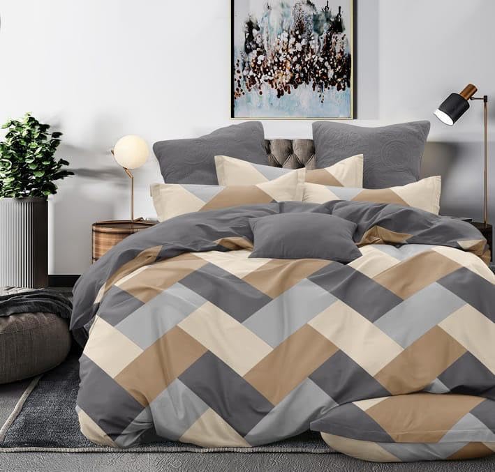 Sitting Style? 400Tc 1 Reversible Comforter Super King Size108 X 108 Both Side Same Print 1 Bedsheet King Size 108 * 108 Inches 