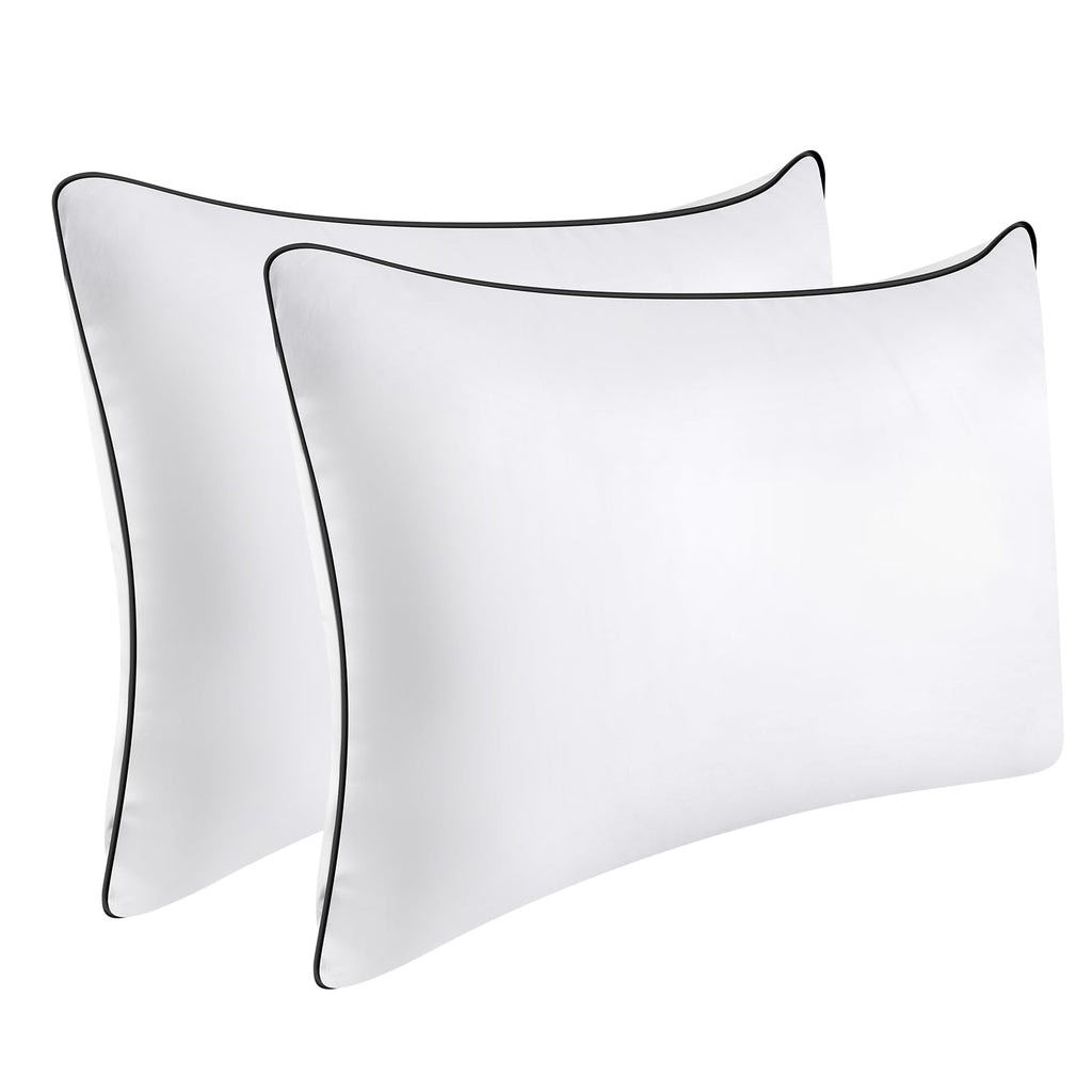 Opposy Bed Pillows For Sleeping 2 Pack Medium Firm, Queen Size Set Of 2, Cooling Pillows Hotel Quality With Premium Soft Down Al