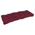 Blazing Needles Twill Tufted Bench Cushion, 51 x 19, Burgundy