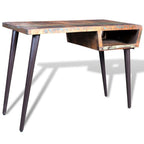 vidaXL Desk Computer Desk Writing Table with Iron Legs Solid Wood Reclaimed