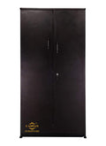 Caspian Furniture Black Wenge 2 Door Wardrobe With 4 Shelves| Wardrobe For Bedroom/Clothes Organizer | Kitchen Cabinet/Organizer