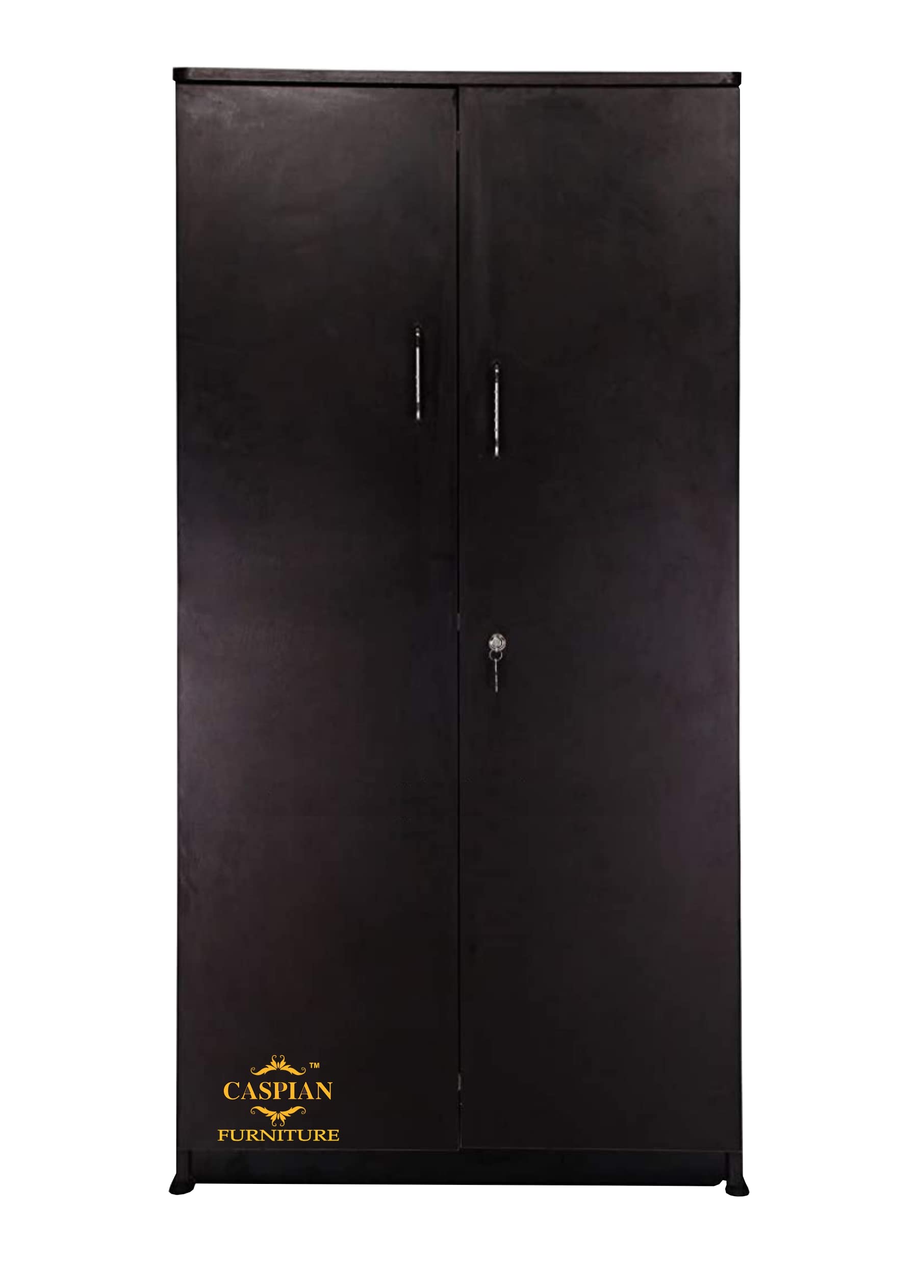 Caspian Furniture Black Wenge 2 Door Wardrobe With 4 Shelves| Wardrobe For Bedroom/Clothes Organizer | Kitchen Cabinet/Organizer