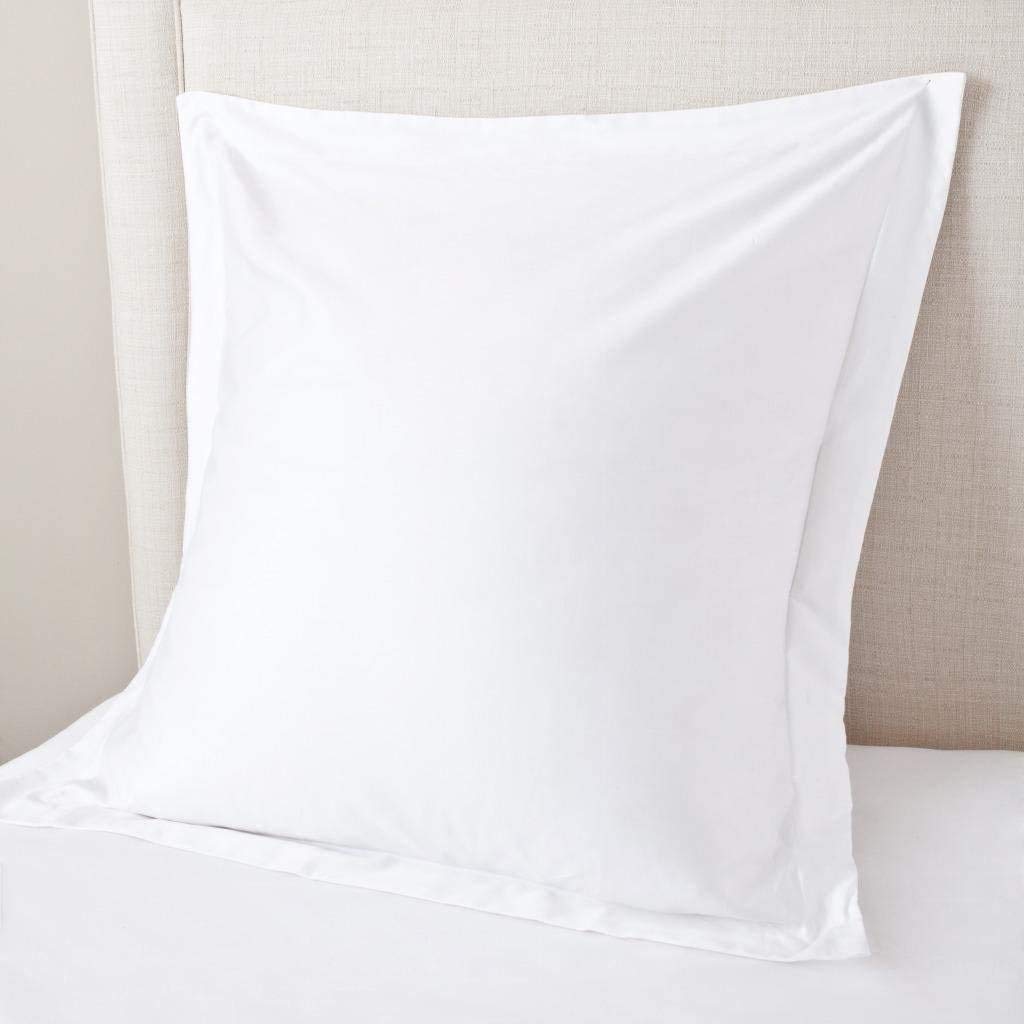 European Square Pillow Shams Set Of 2 White 600 Thread Count 100% Egyptian Cotton Pack Of 2 Euro 26X26 White Pillow Shams Cushio