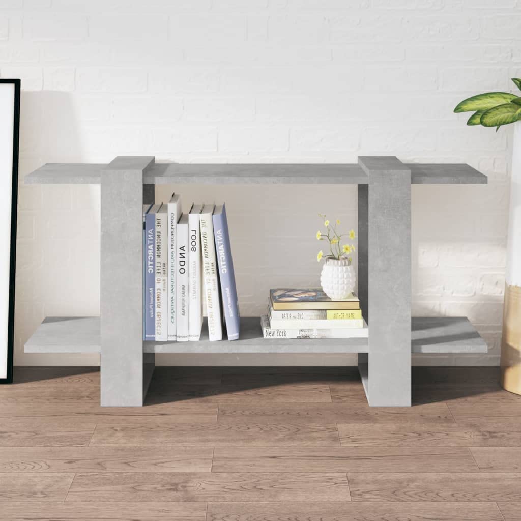 vidaXL Book Cabinet Concrete Gray 39.4&quot;x11.8&quot;x20.1&quot; Engineered Wood