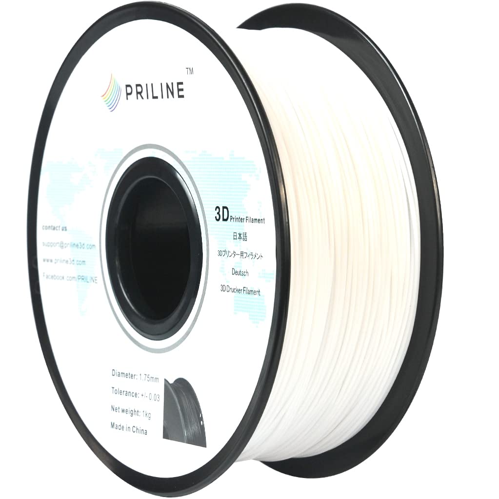 Priline Polycarbonate 1Kg 175Mm 3D Printer Filament, Dimensional Accuracy - 003 Mm,White