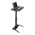 Stand Up Desk Store Pneumatic Adjustable Height Tilting Laptop Lectern Speakers Podium (Black, 25.5 Wide)