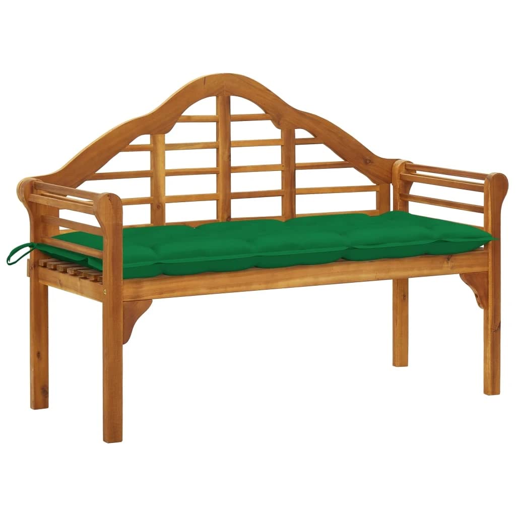 vidaXL Solid Acacia Wood Patio Queen Bench - Thumbnail 4
